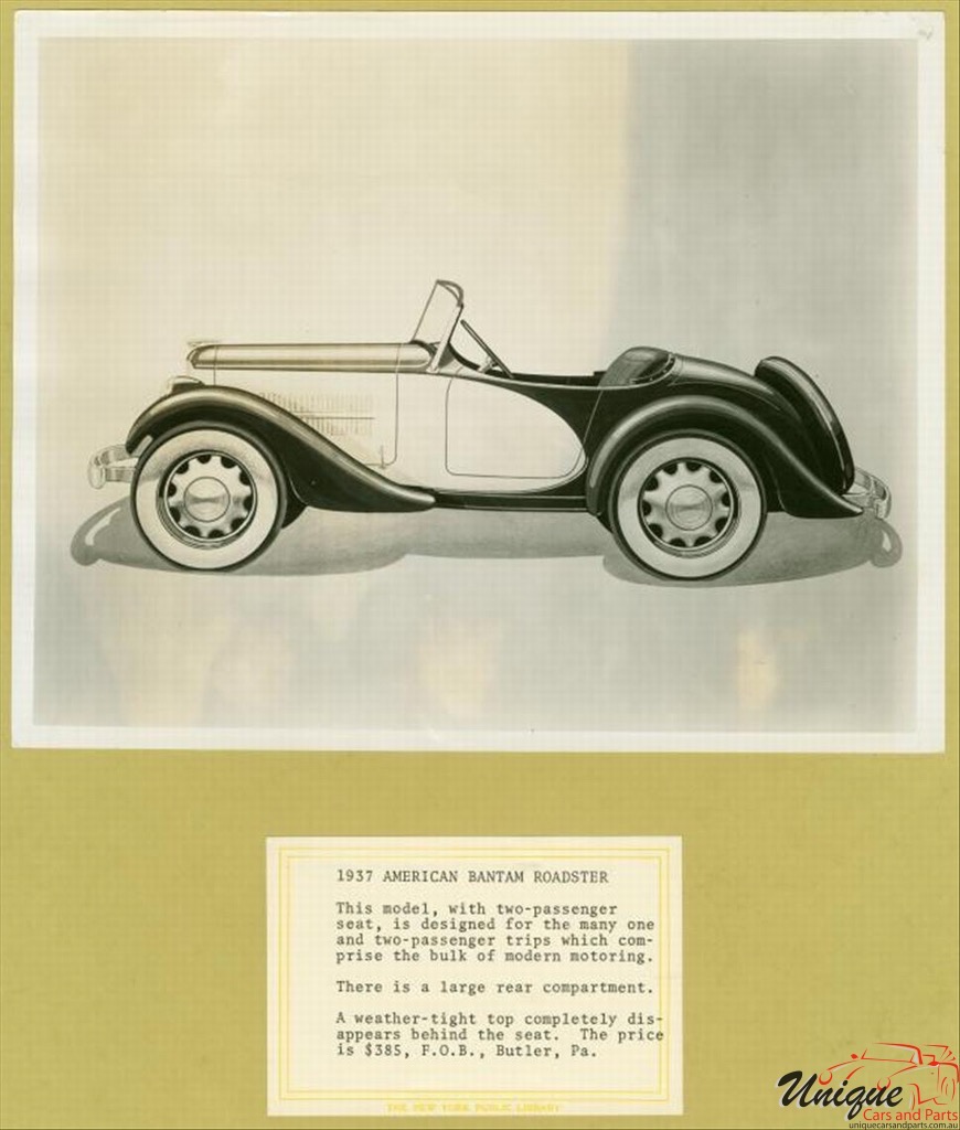 1937 American Bantam Brochure Page 21